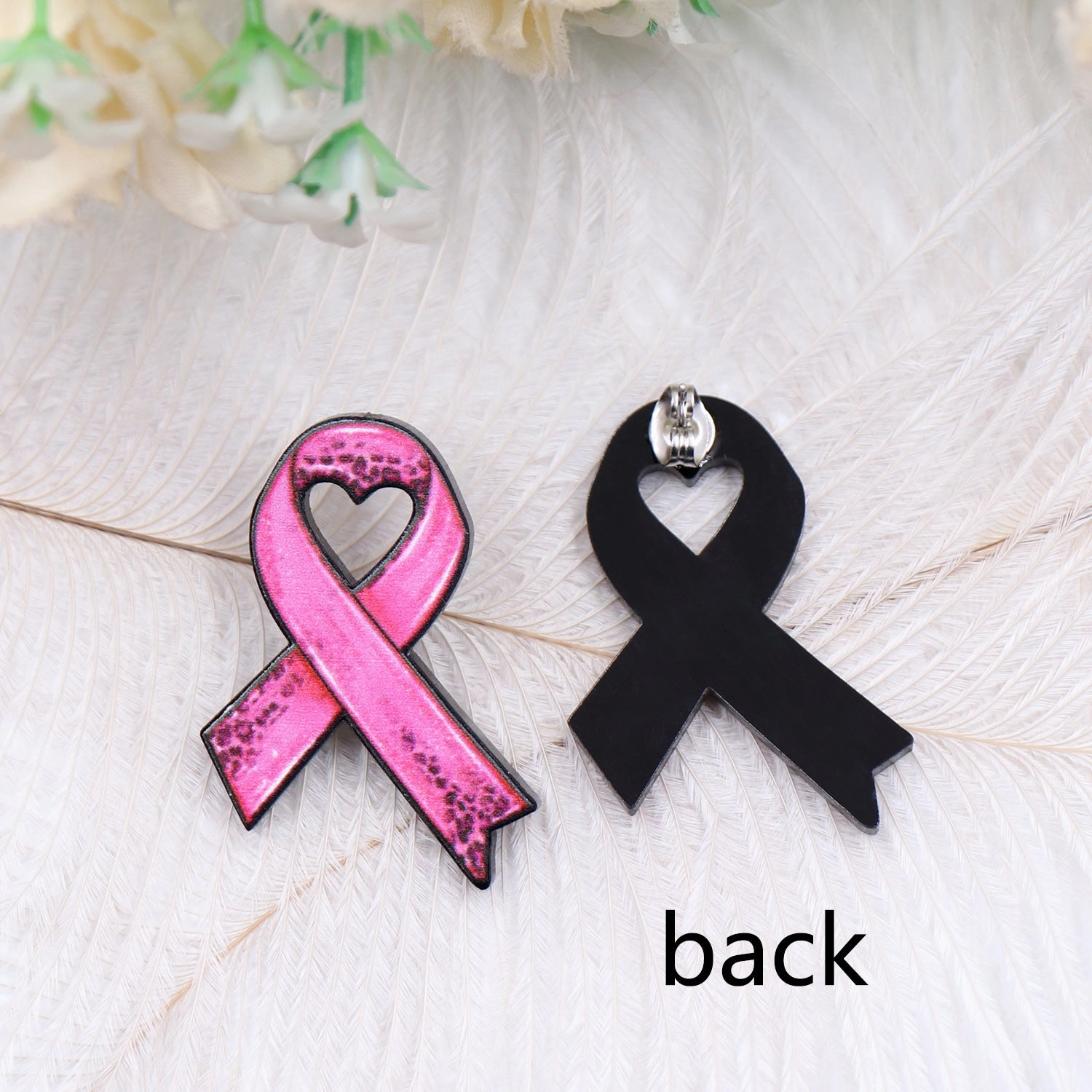Wholesale Leopard Print Pink Bow Earrings and Ribbons