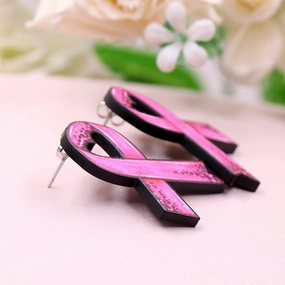 Wholesale Leopard Print Pink Bow Earrings and Ribbons