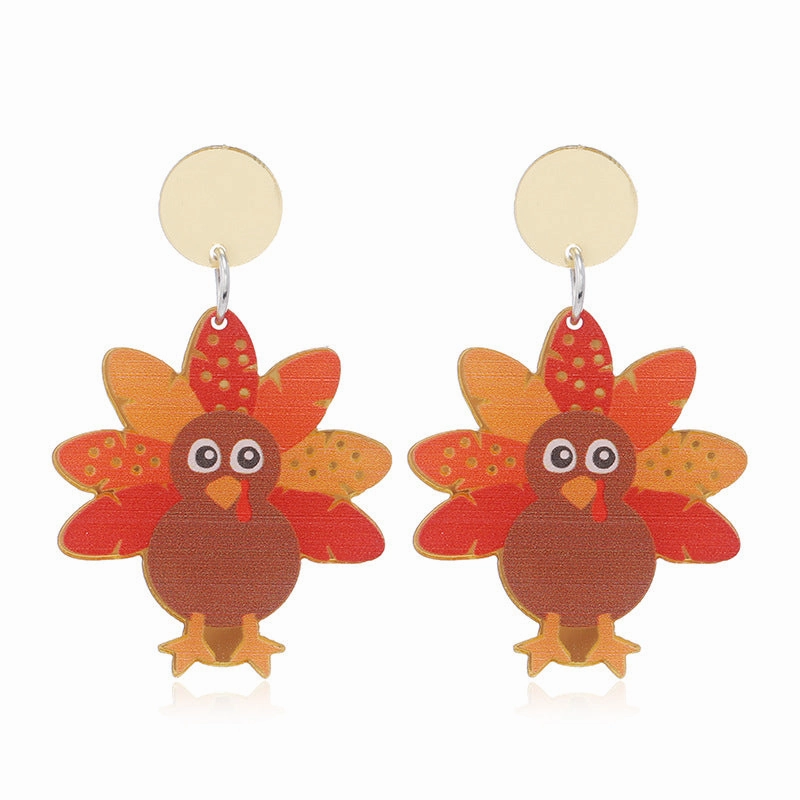 Wholesale Leopard Print Turkey Acrylic Earrings