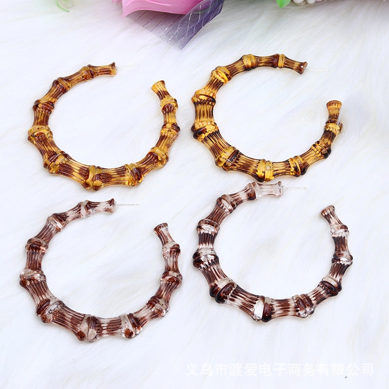 Wholesale Leopard Slub Acrylic Ear Studs
