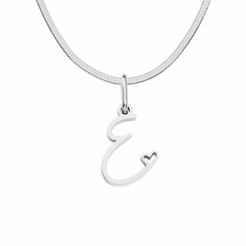 Wholesale Letter Pendant Titanium Steel Short Clavicle Chain