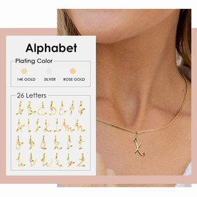 Wholesale Letter Pendant Titanium Steel Short Clavicle Chain