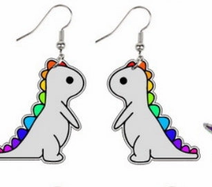 Wholesale LGBT Rainbow Pride Month Butterfly Sunflower Acrylic Earrings