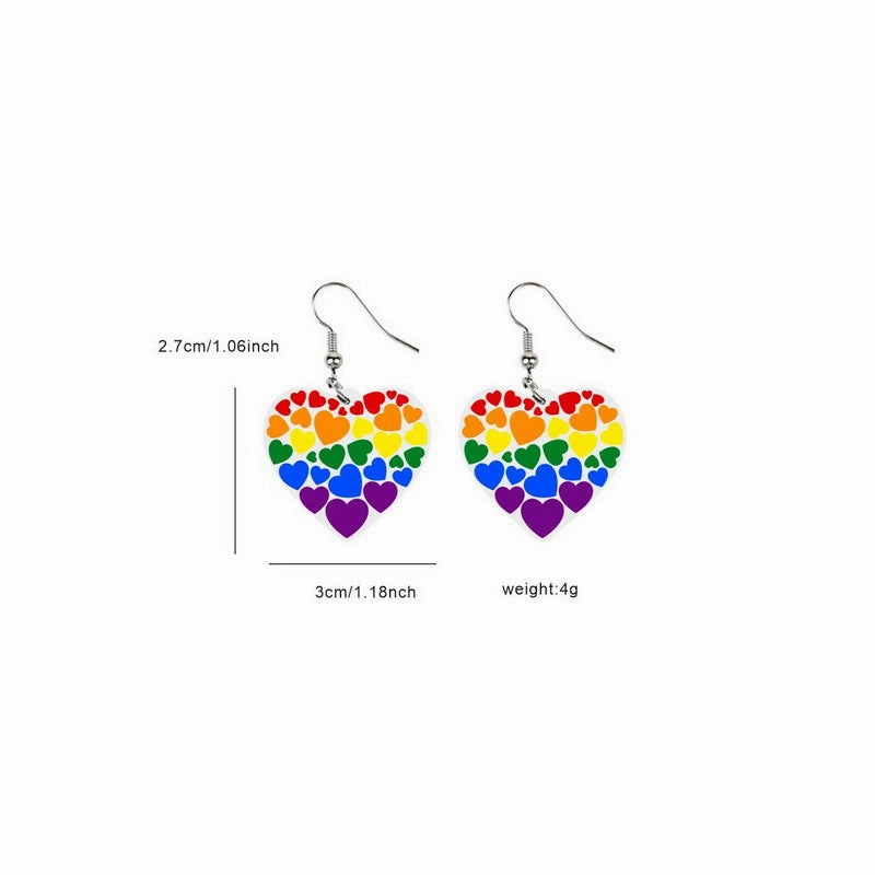 Wholesale LGBT Rainbow Pride Month Butterfly Sunflower Acrylic Earrings