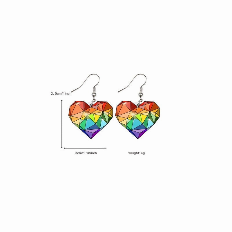 Wholesale LGBT Rainbow Pride Month Butterfly Sunflower Acrylic Earrings