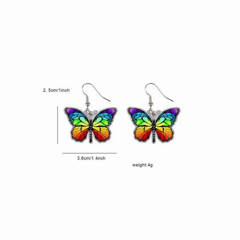 Wholesale LGBT Rainbow Pride Month Butterfly Sunflower Acrylic Earrings
