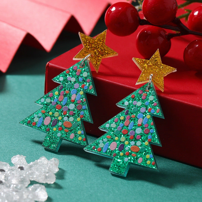 Wholesale Light Luxury, High-end Christmas Design, Niche Fashion Earrings
