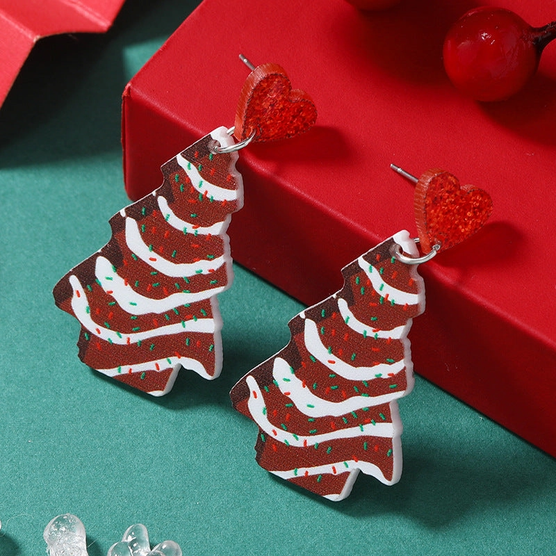 Wholesale Light Luxury, High-end Christmas Design, Niche Fashion Earrings