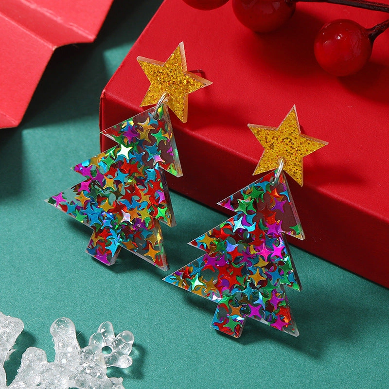Wholesale Light Luxury, High-end Christmas Design, Niche Fashion Earrings