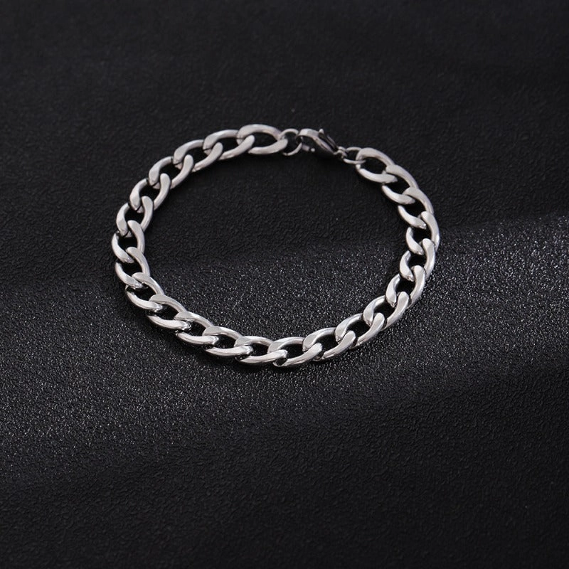 Wholesale Light Luxury Simple Hip Hop Titanium Steel Bracelet