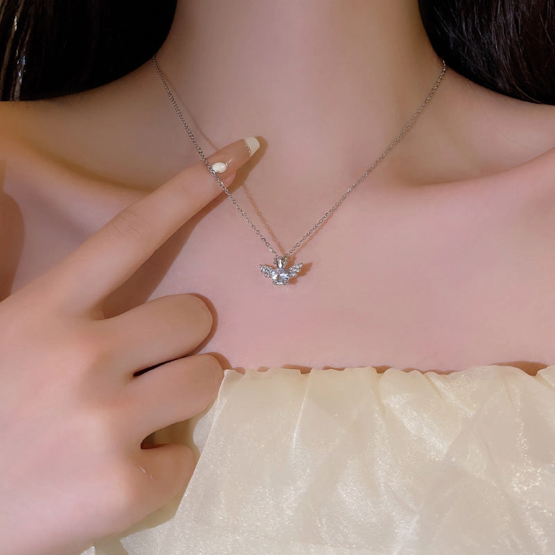 Wholesale Light Luxury Wings Temperament Light Luxury Versatile Clavicle Necklaces