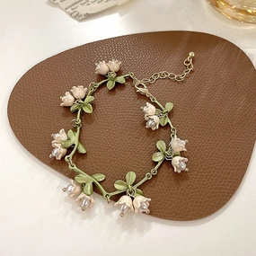 Wholesale Lily of the Valley Pearl Alloy Bracelet
