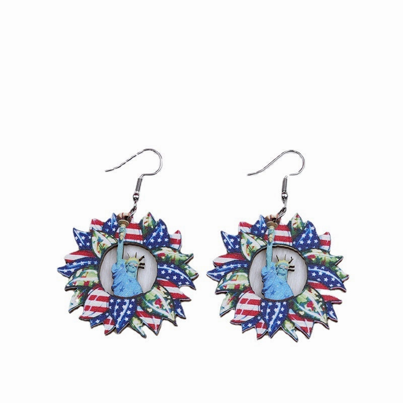 Wholesale Lips Car Butterfly Sloth Water Drop Shape Wood Earrings