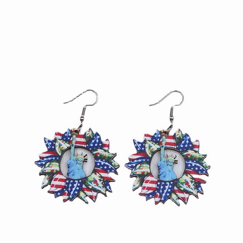 Wholesale Lips Car Butterfly Sloth Water Drop Shape Wood Earrings
