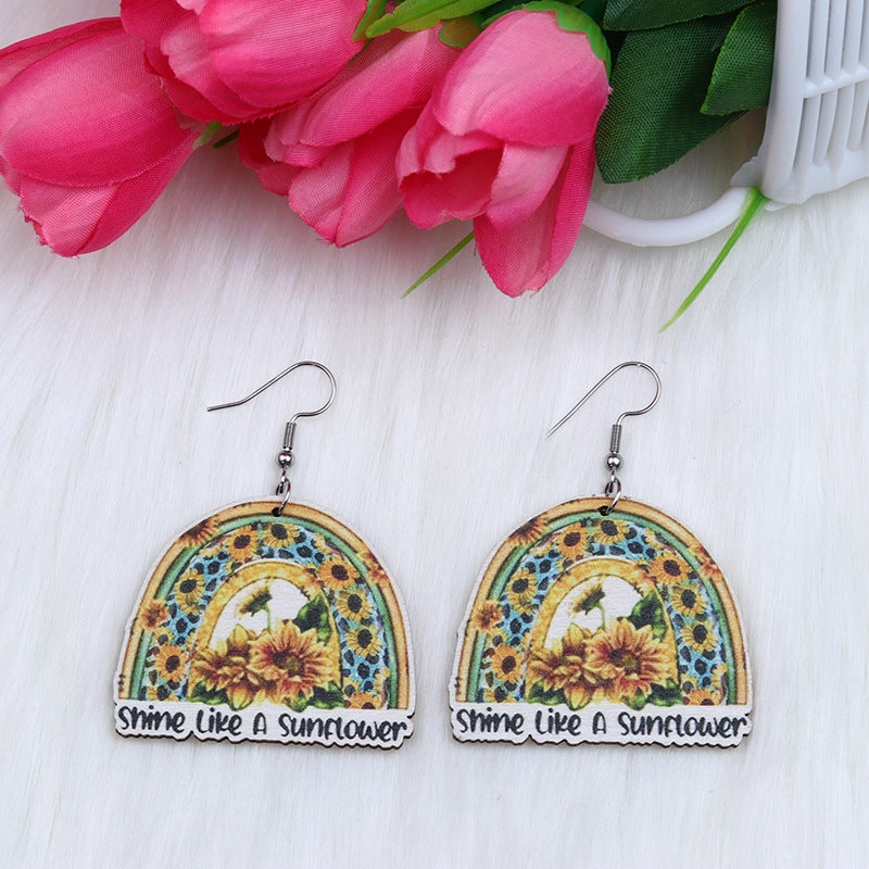 Wholesale Lips Car Butterfly Sloth Water Drop Shape Wood Earrings