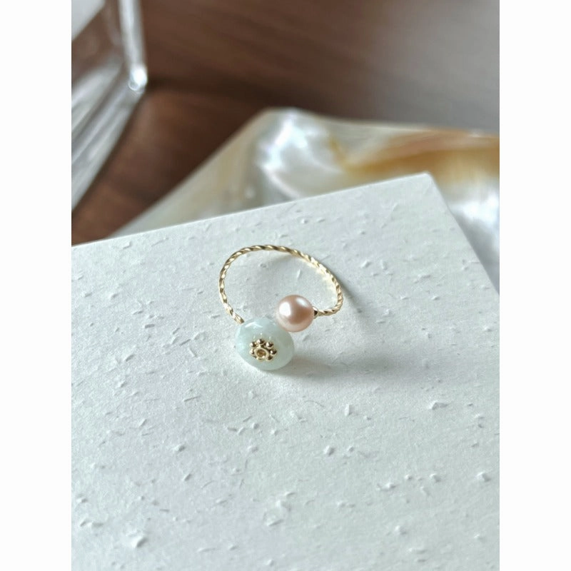 Wholesale Little Rabbit Pearl Alloy Rings