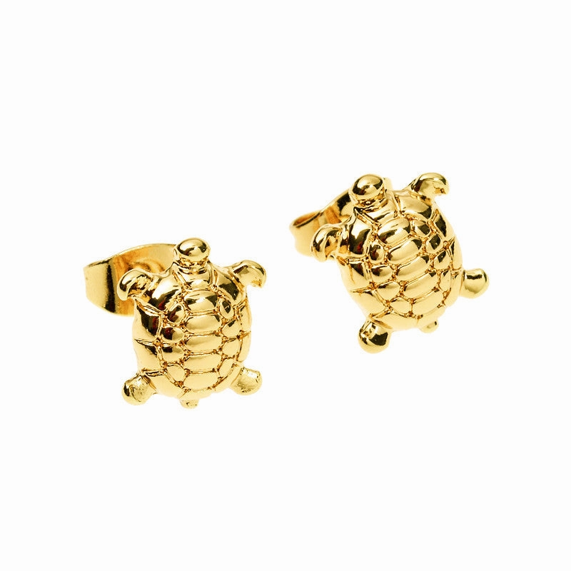 Wholesale Little Turtle Gold Plated Alloy Ear Studs