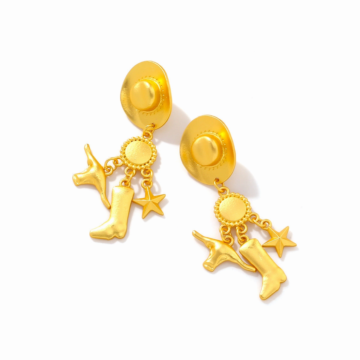 Wholesale Long cowboy hat boots western Earrings