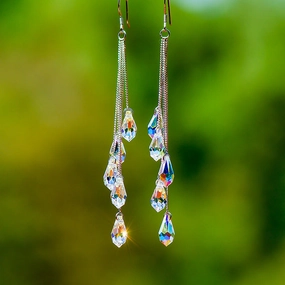 Wholesale Long Crystal Alloy Earrings