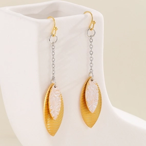 Wholesale Long Leaf Alloy Earrings