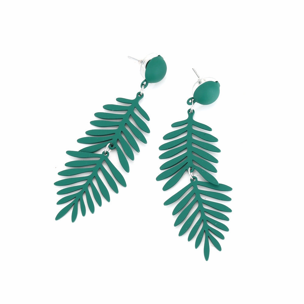 Wholesale Long Leaves Alloy Earrings