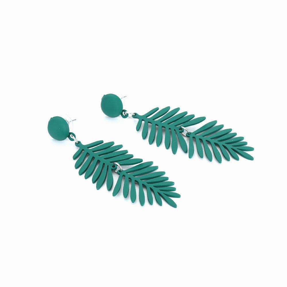 Wholesale Long Leaves Alloy Earrings