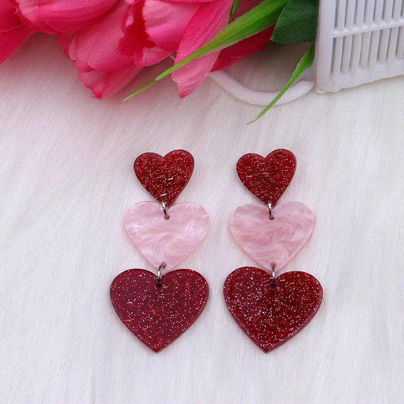 Wholesale Love Acrylic Earrings