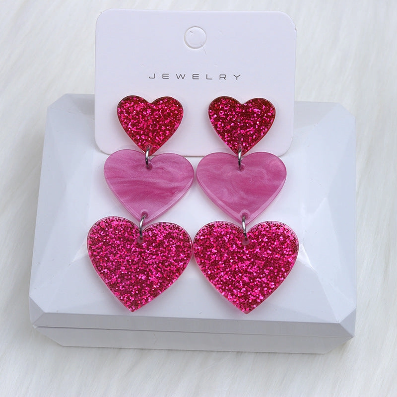 Wholesale Love Acrylic Earrings