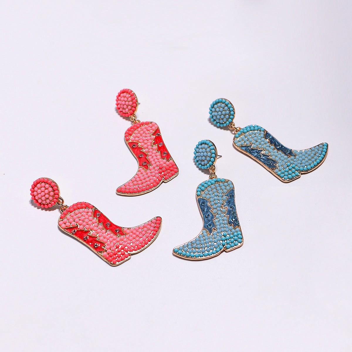 Wholesale Love Boots, Rice Bead Alloy Earrings