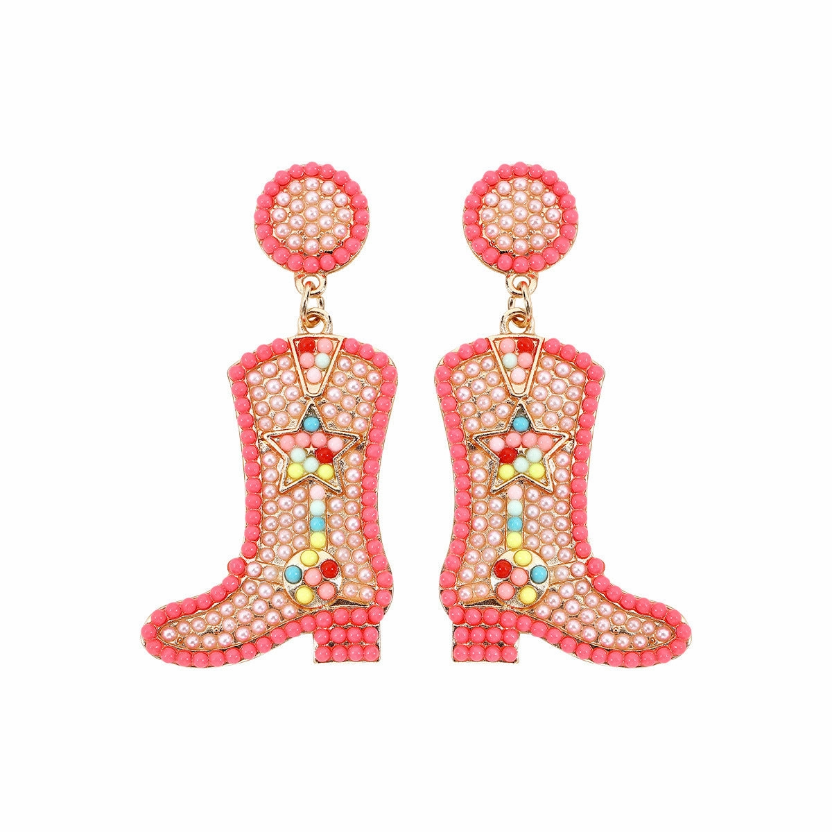 Wholesale Love Boots, Rice Bead Alloy Earrings