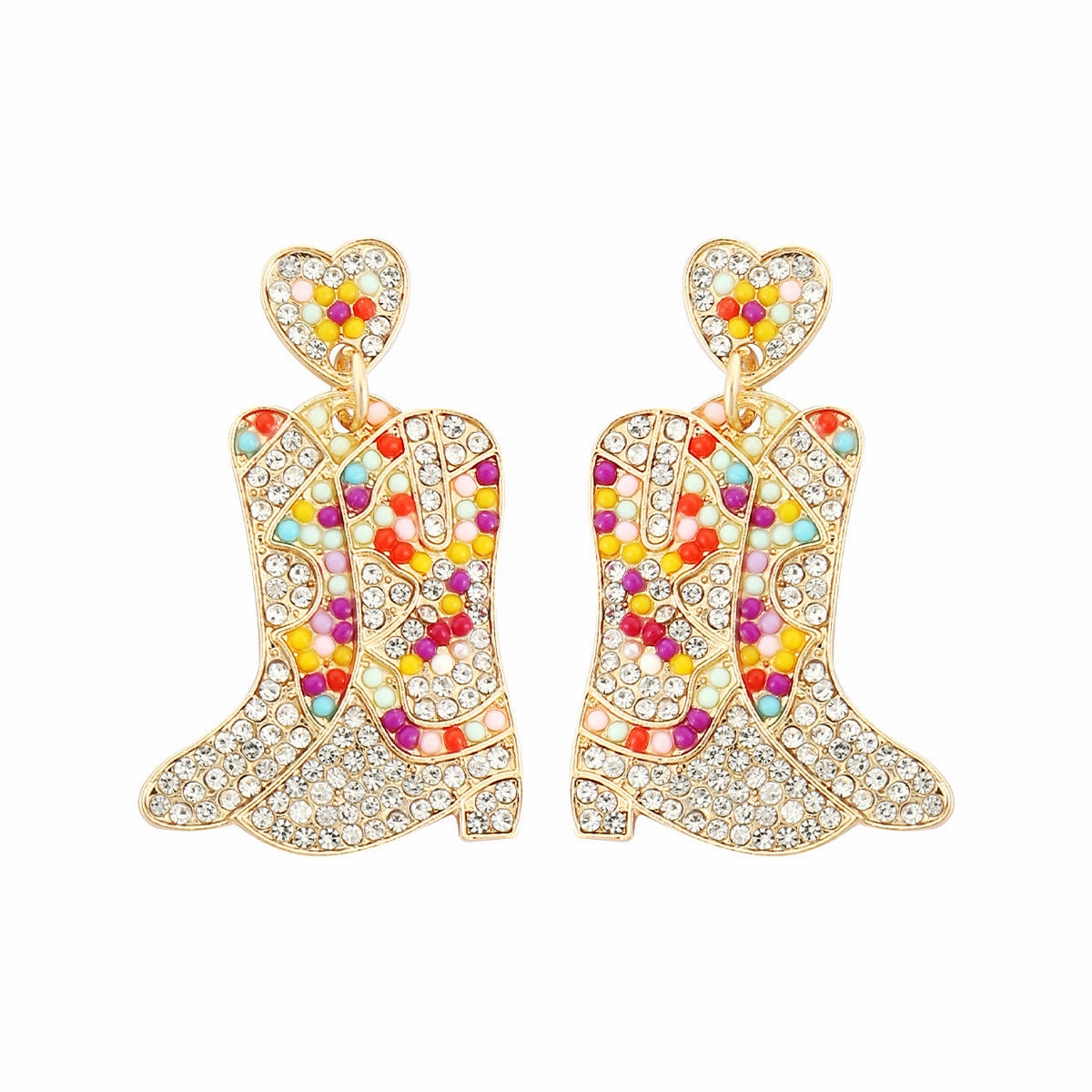 Wholesale Love Boots, Rice Bead Alloy Earrings