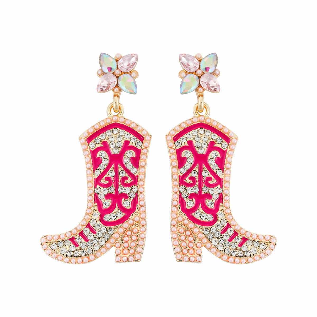 Wholesale Love Boots, Rice Bead Alloy Earrings