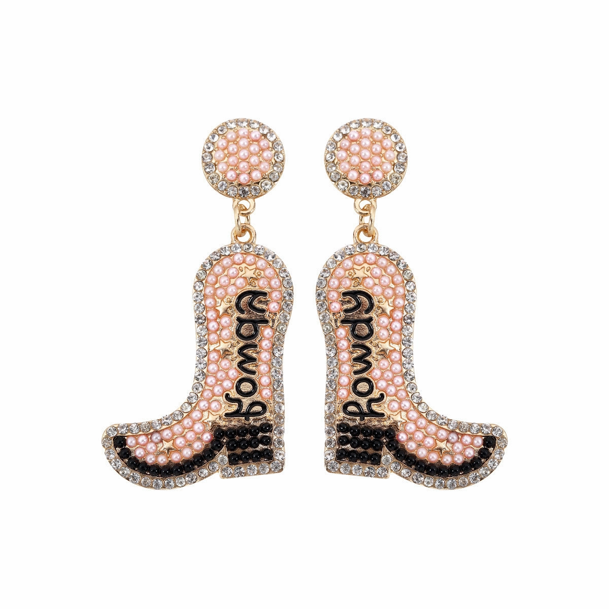 Wholesale Love Boots, Rice Bead Alloy Earrings
