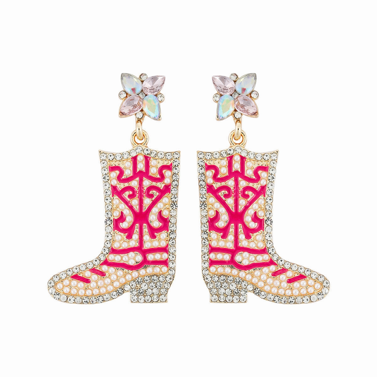 Wholesale Love Boots, Rice Bead Alloy Earrings