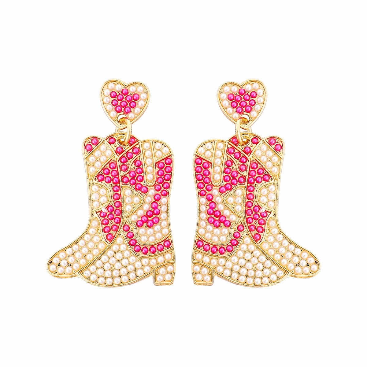 Wholesale Love Boots, Rice Bead Alloy Earrings
