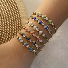Wholesale Love Bracelet Full of Diamonds Stainless Steel Retro Bracelet