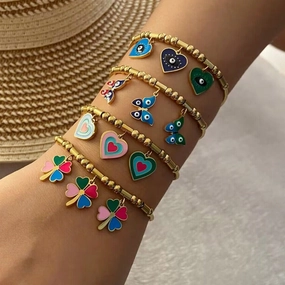 Wholesale Love Butterfly Eyes Stainless Steel Bracelet