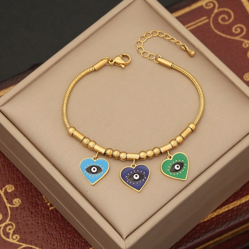 Wholesale Love Butterfly Eyes Stainless Steel Bracelet