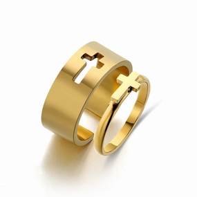 Wholesale Love Cross Titanium Steel Ring