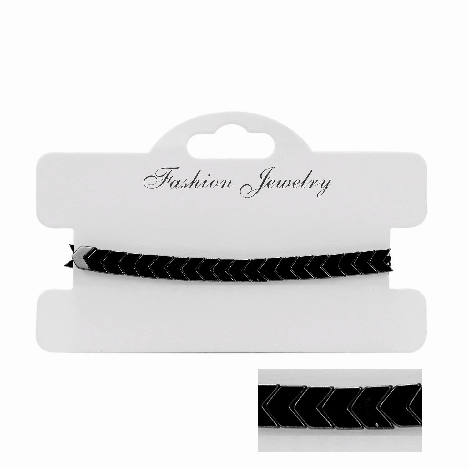 Wholesale Love flat bead black gallstone hand-woven adjustable bracelet