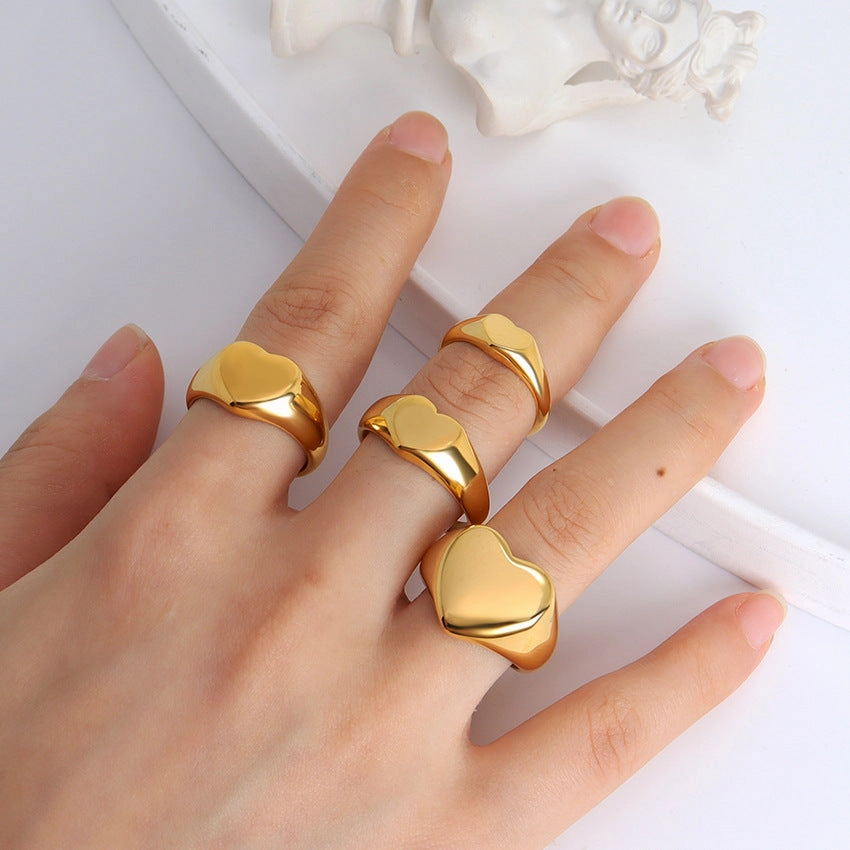 Wholesale Love Glossy Stainless Steel Ring