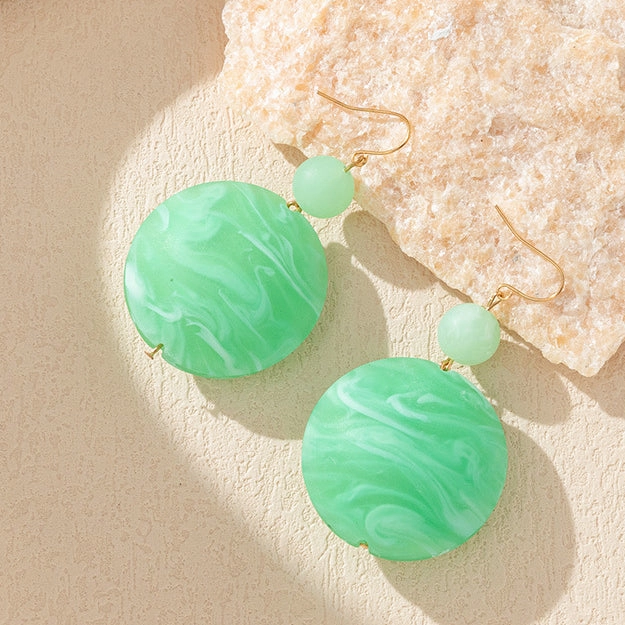 Wholesale Love Heart Acetate Board Earrings