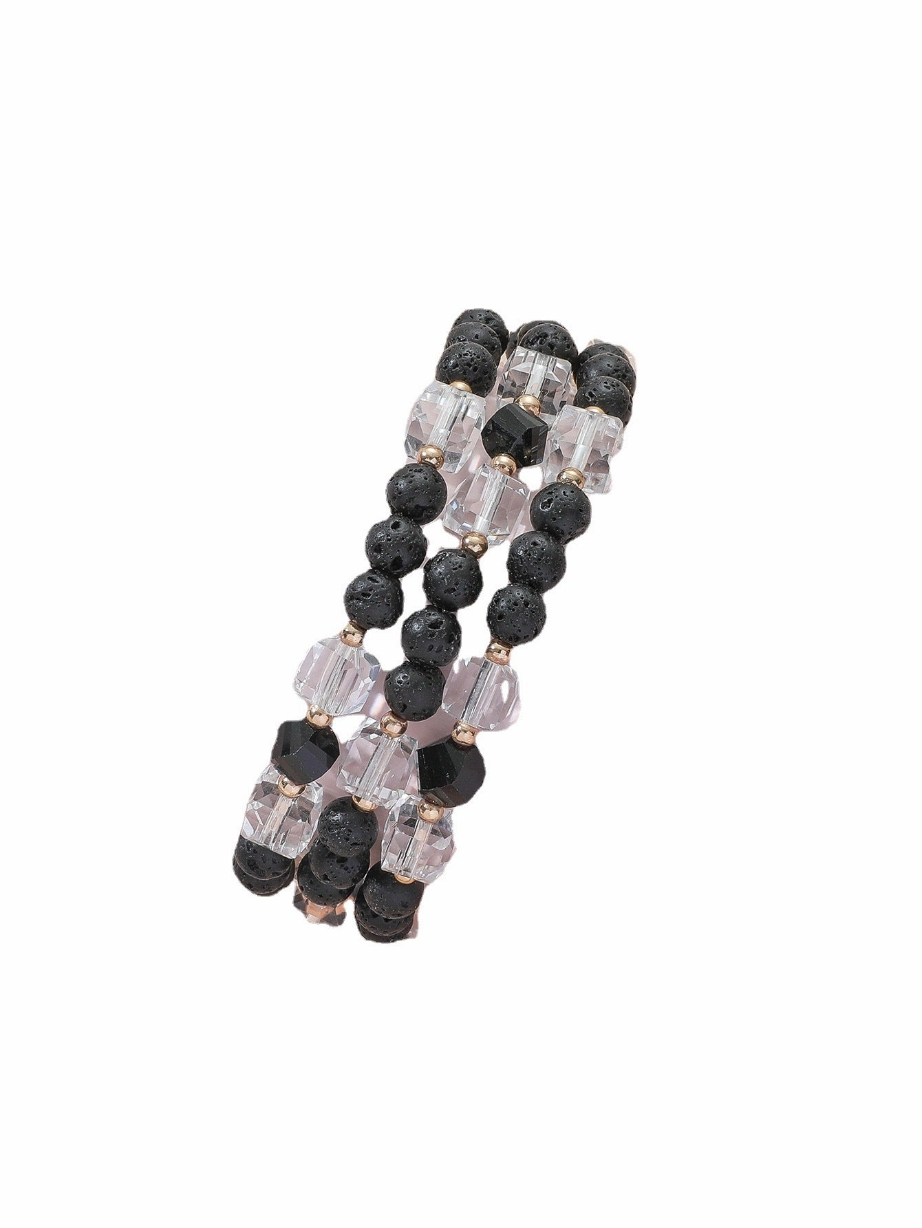 Wholesale Love Heart Brass Tube Beads Multilayer Alloy Bracelet