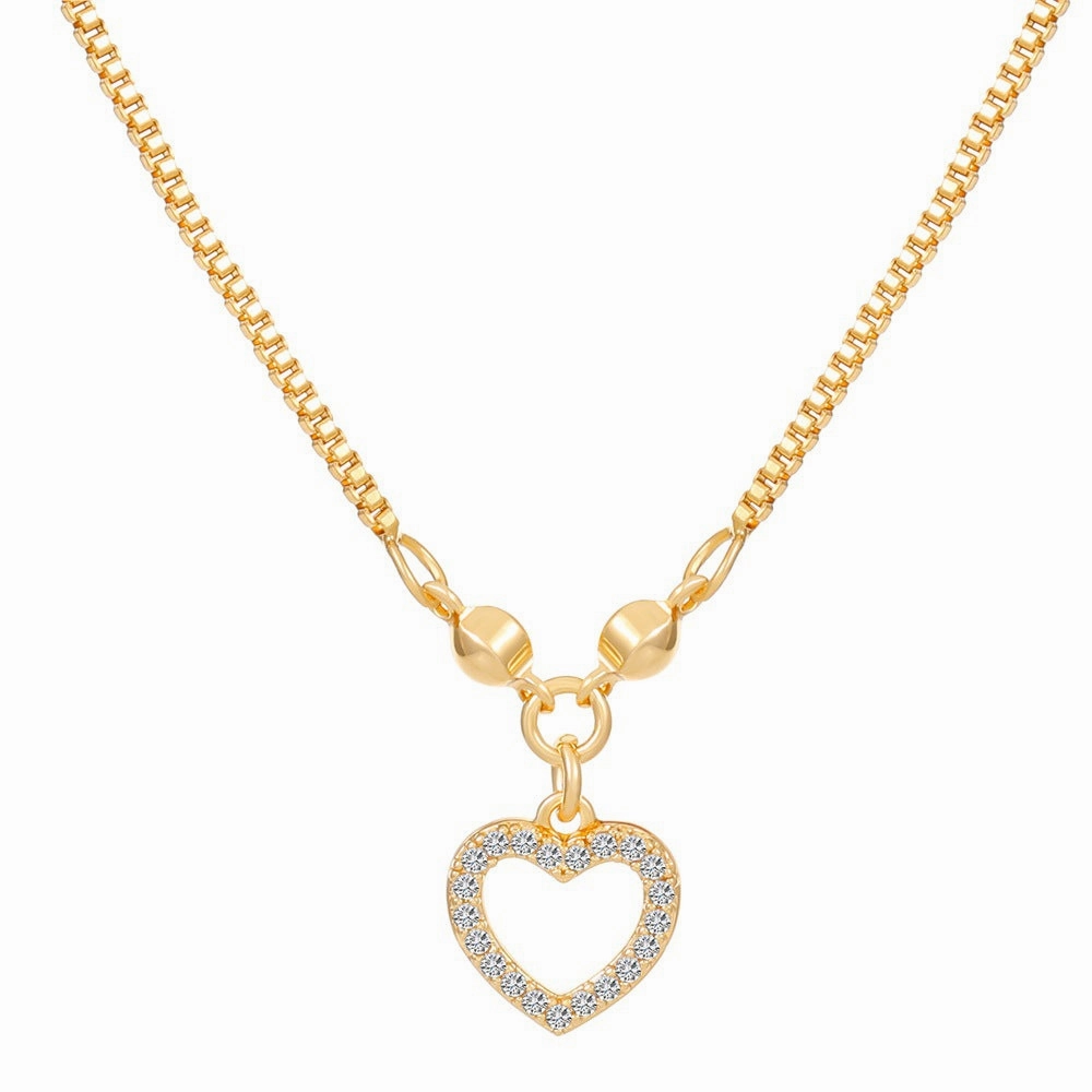 Wholesale Love Heart Vintage Butterfly Tassel Heart Shape Clavicle Alloy Necklaces