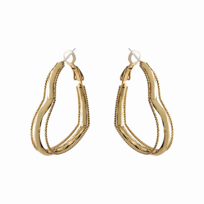 Wholesale Love Hollow Copper Earrings