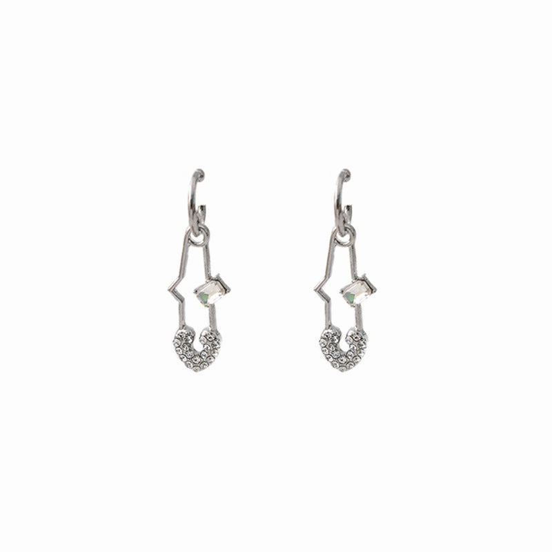 Wholesale Love Hollow Tassel Micro-Inlay/Geometric Square Earrings