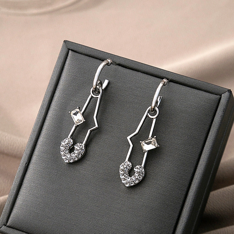 Wholesale Love Hollow Tassel Micro-Inlay/Geometric Square Earrings