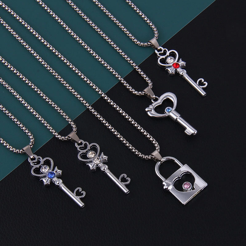 Wholesale Love Key Diamond Necklace