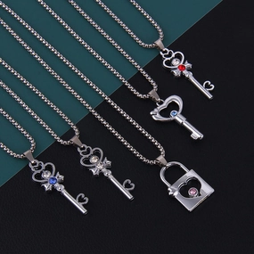 Wholesale Love Key Diamond Necklace