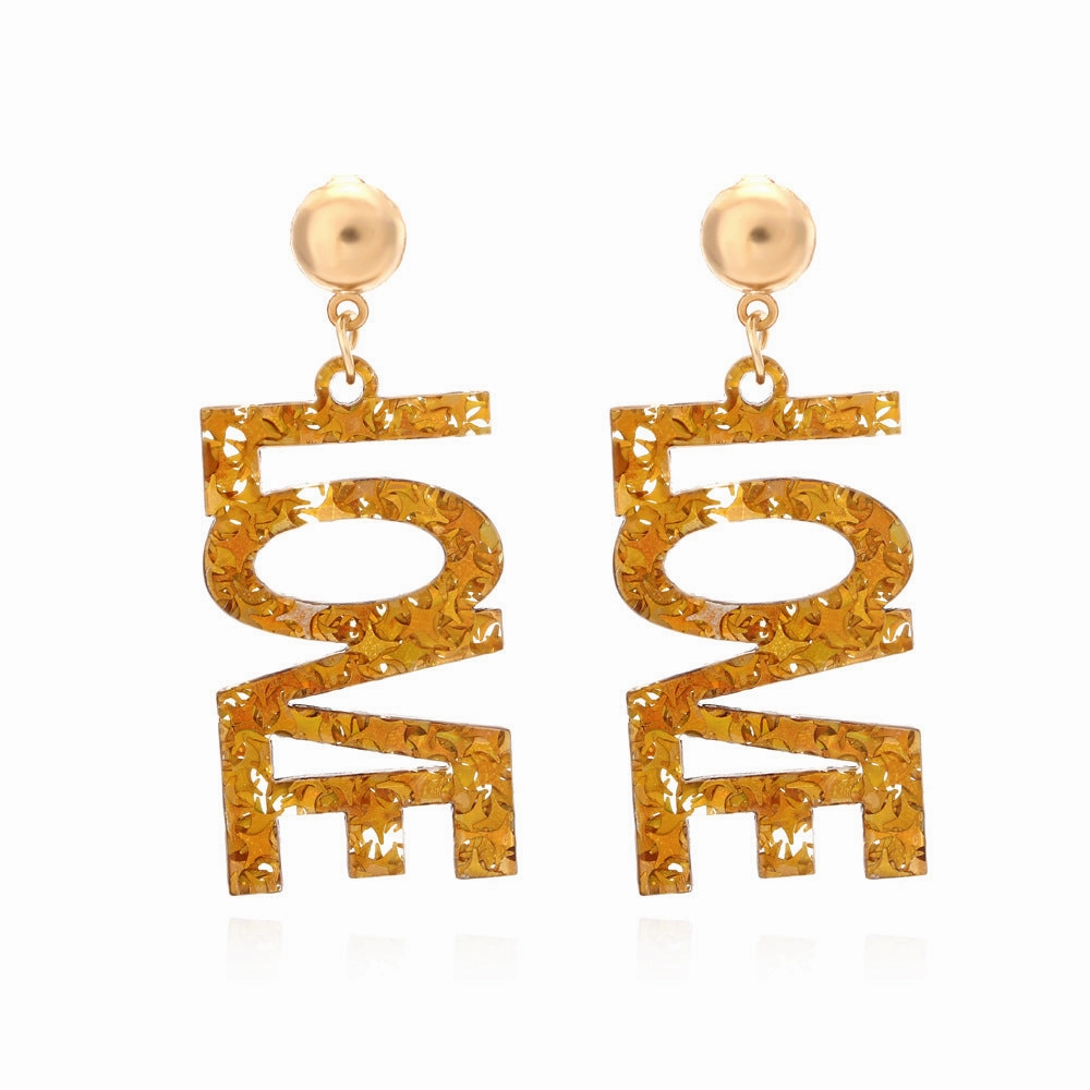 Wholesale LOVE Letter Acrylic Earrings
